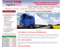 Tablet Screenshot of 3starlogistics.com